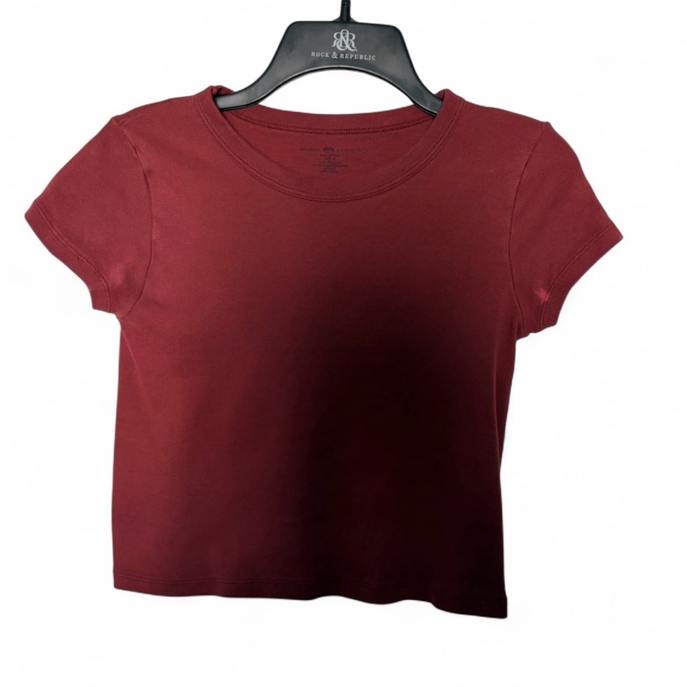 Brandy Melville Deep Red Short Sleeve Tee